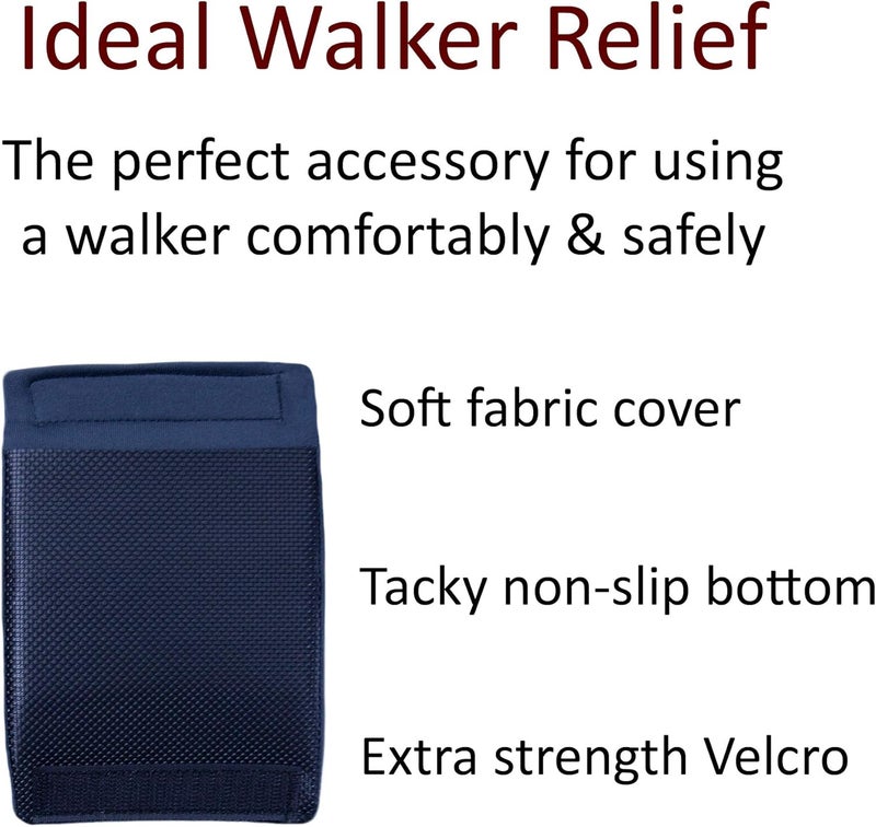 Crutcheze Walker Padded Hand Grip Covers - Comfort and Moisture Wicking Cushions for Standard Walkers - Made in USA - Image 2